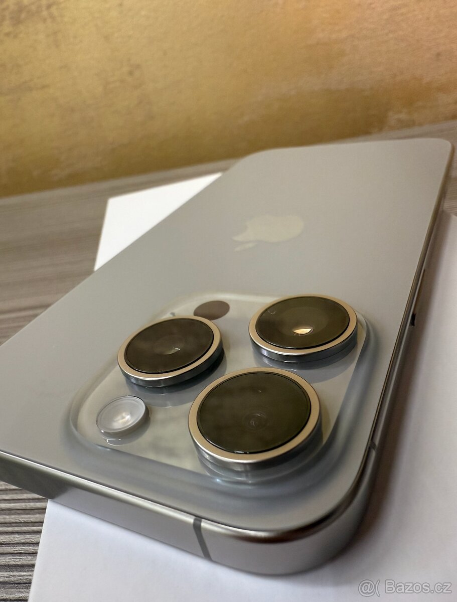 Apple iPhone 15 Pro 128GB Natural TOP stav, baterie 100% - 6