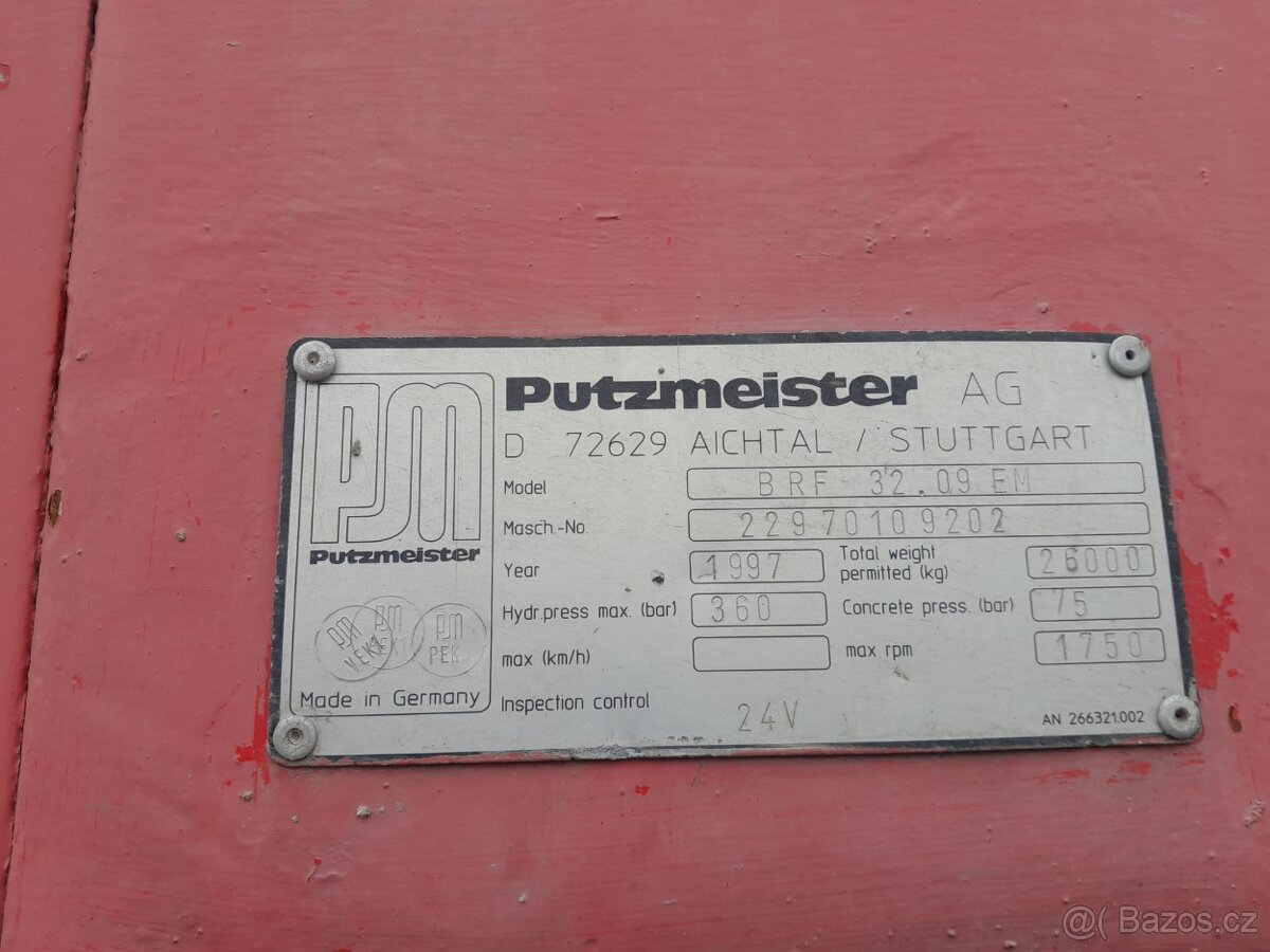 nástavba Putzmeister betonpumpa - 6