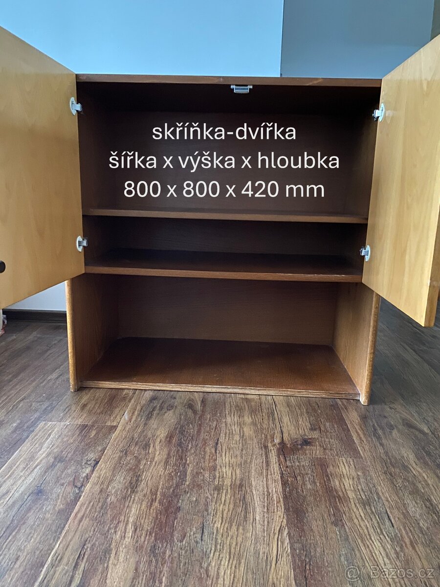 obývací stěna + sedačka + šatní skříň + knihovnička - 6