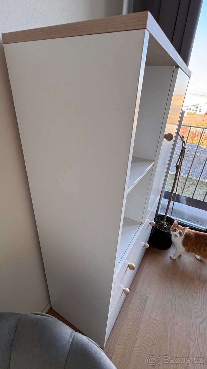 KOMODA JEDNODVEŘOVÁ BÍLÁ/BUK FJORD ELMO 08 - 6