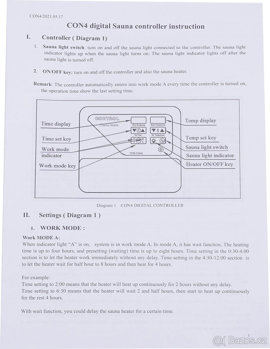 Digitální regulátor saunových kamen - 6