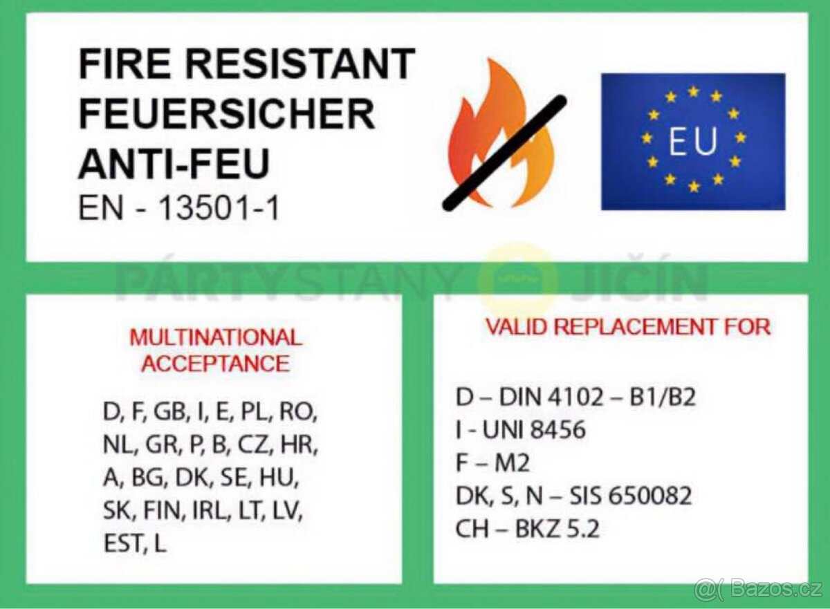 Párty stan 4x8 m - PVC Standard Ohnivzdorný - 6