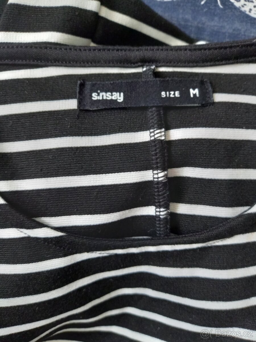 Maxi černé pruhované šaty - 6