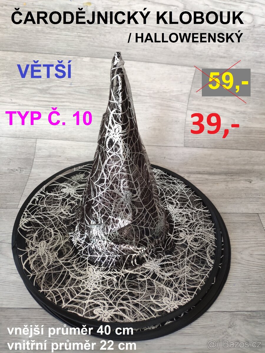Čarodějnické klobouky - VĚTŠÍ - SLEVA na vše - 6