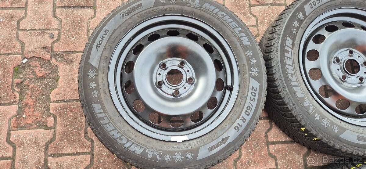 Plechové disky VW Troc 5x112 6x16 ET43 205/60r16 zimni - 6