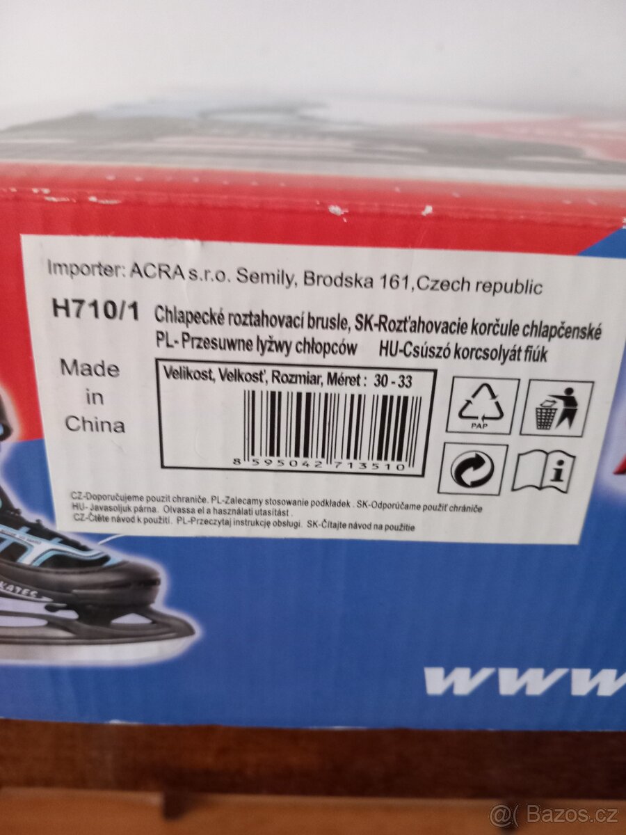 Chlapecké roztahovací brusle ACRA - 6