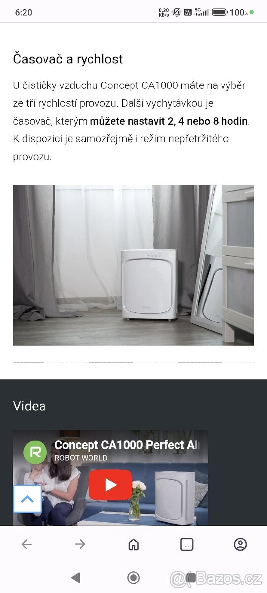 Čistička vzduchu Concept CA1000 Perfect air - 6