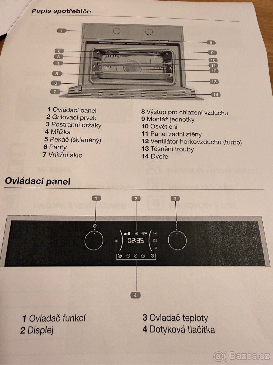 Multifunkční trouba s mikrovlnkou - 6
