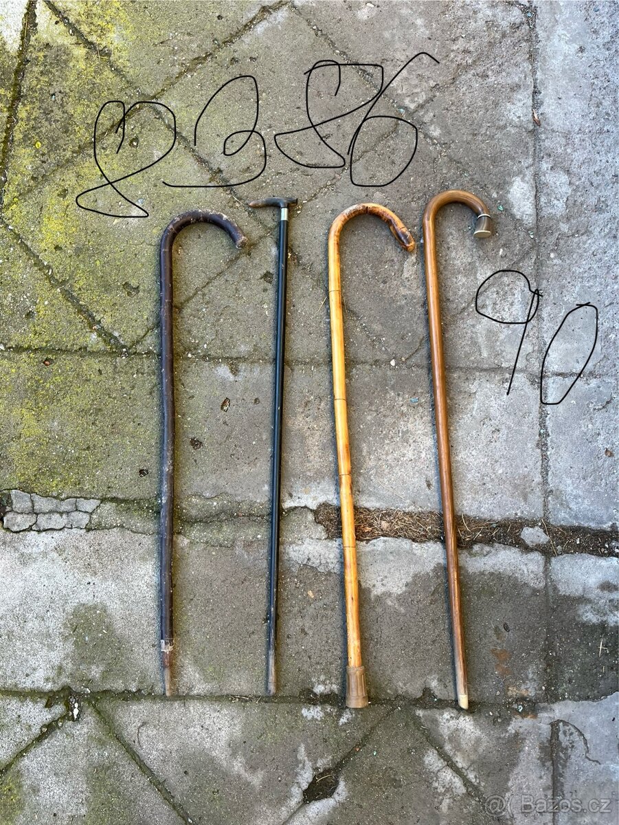 Retro vycházkové hole - 6
