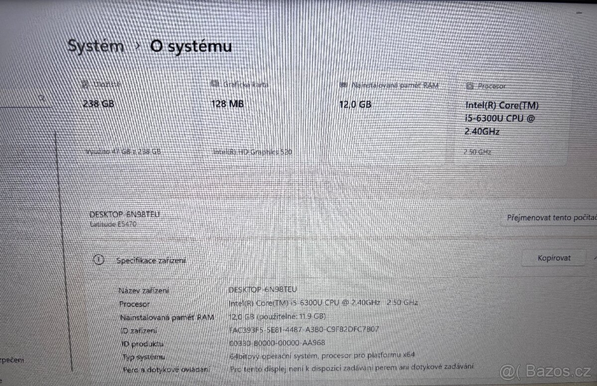 Dell Latitude E5470 – 12GB RAM, Windows 11 Pro - 6