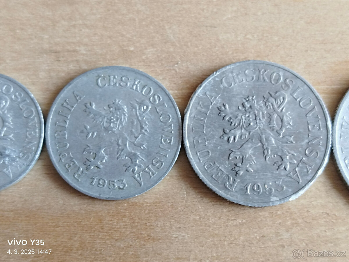 Haléře Československo 1953 - 6