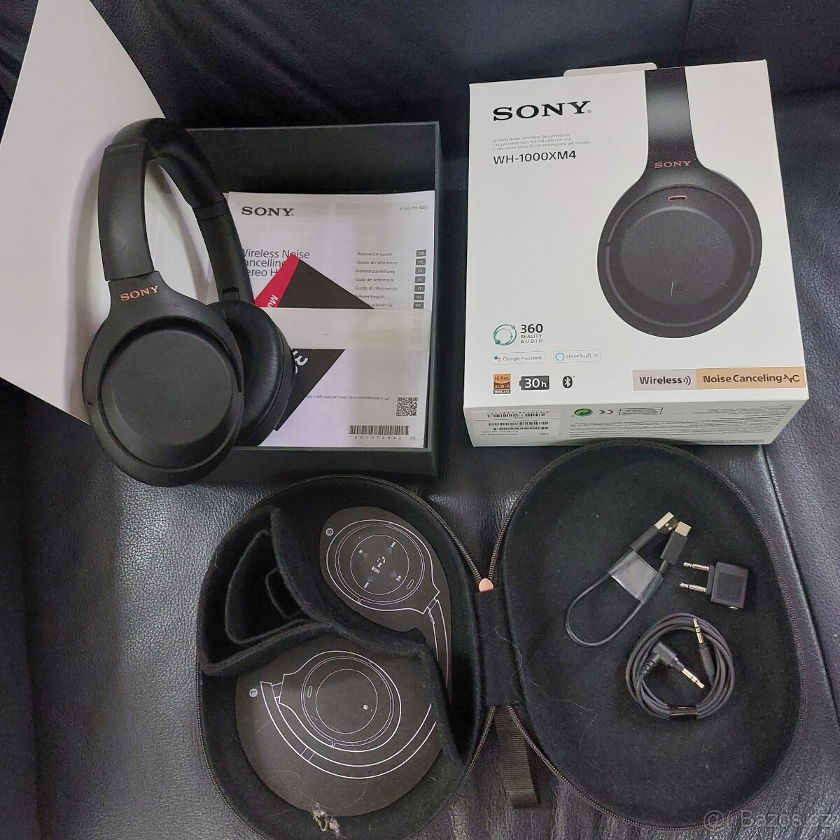 Sluchátka Sony WH-1000XM4,pouzdro,krabice,krásný stav - 6