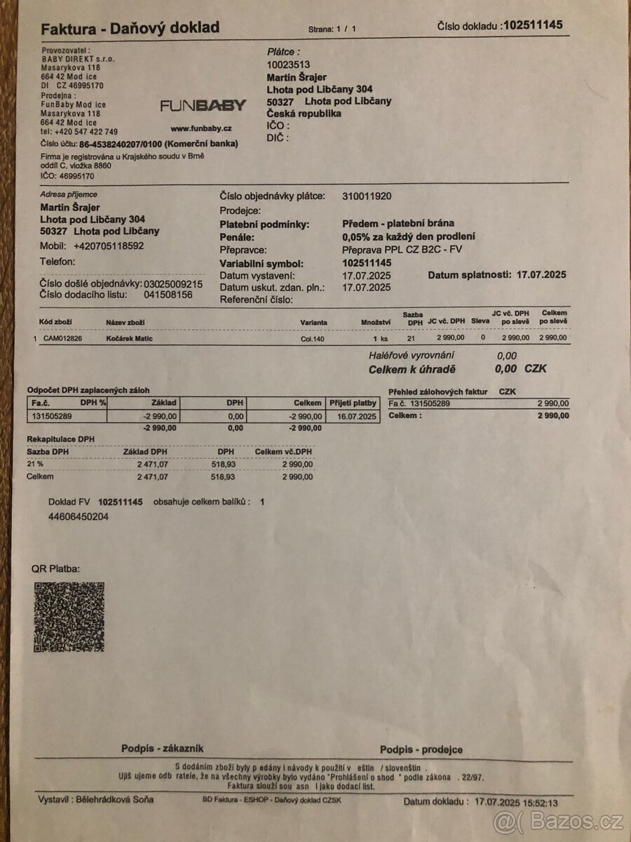 Kočárek Golfák - 6