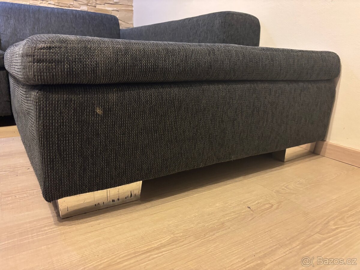 Rohová sedačka v barvě antracit - 6