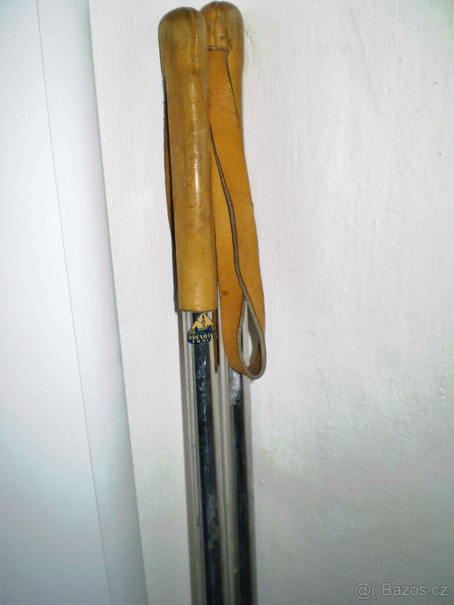 Retro lyžařské duralové hůlky - 6