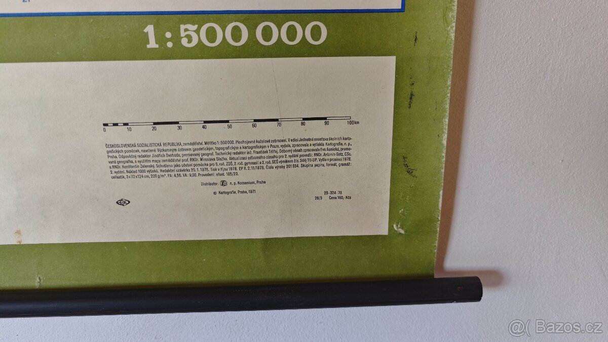 Školní mapa ČSSR, zemědělství - 6