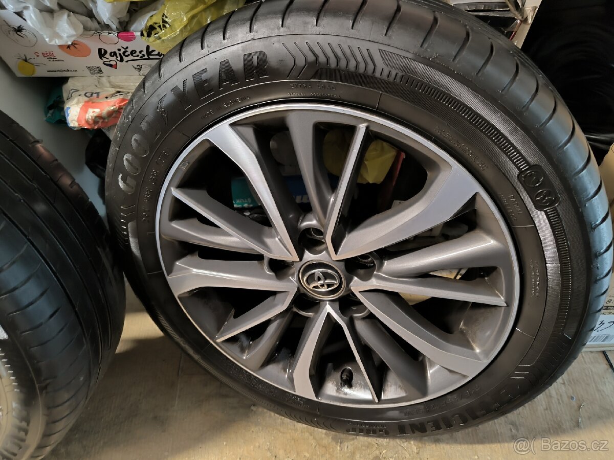 ALU kola Toyota Avensis 5x114,3 R17, Originál, pneu 6mm+TPMS - 6