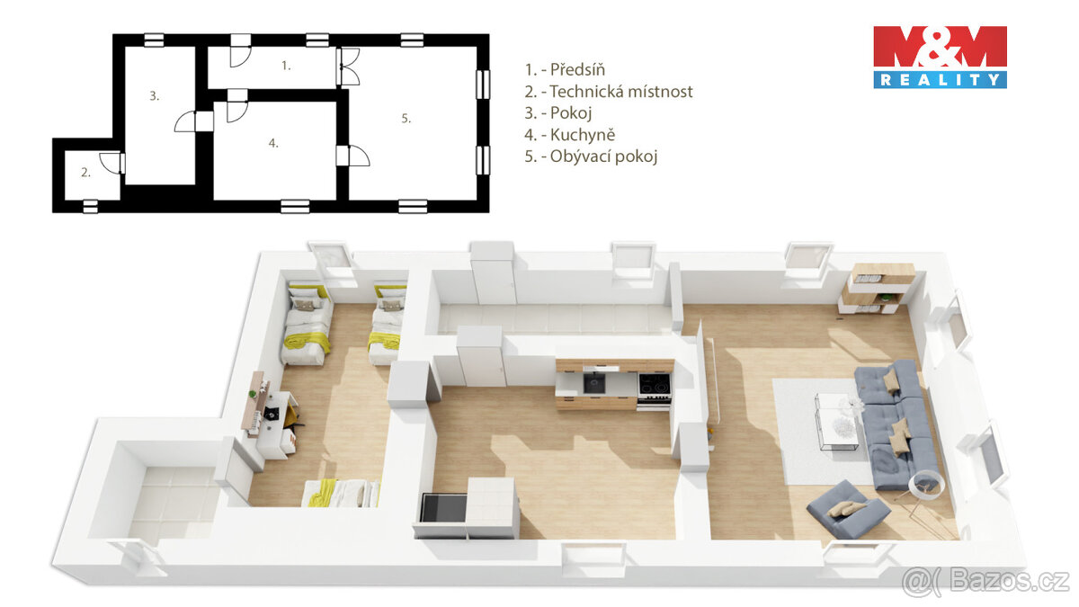 Prodej zemědělské usedlosti, 125 m², Dříteň - Libív - 6