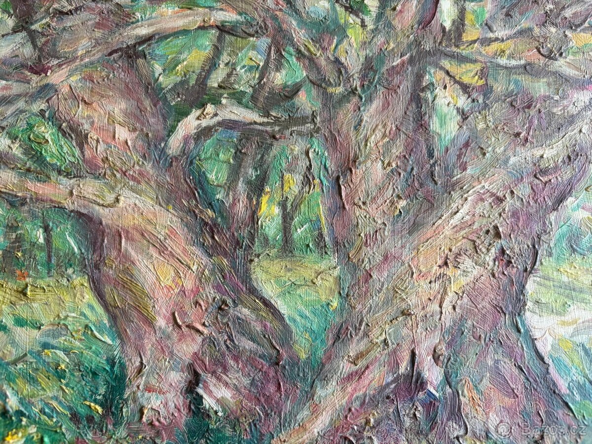 2 Obrazy Štefan Šiška staré oleje na plátně 57x37, 35x45 - 6