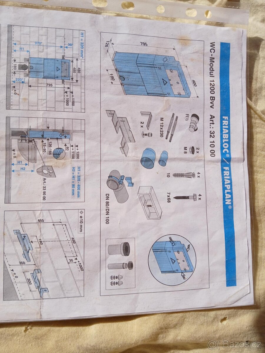 Splachovací mechanismus FRIABLOC k WC - 6
