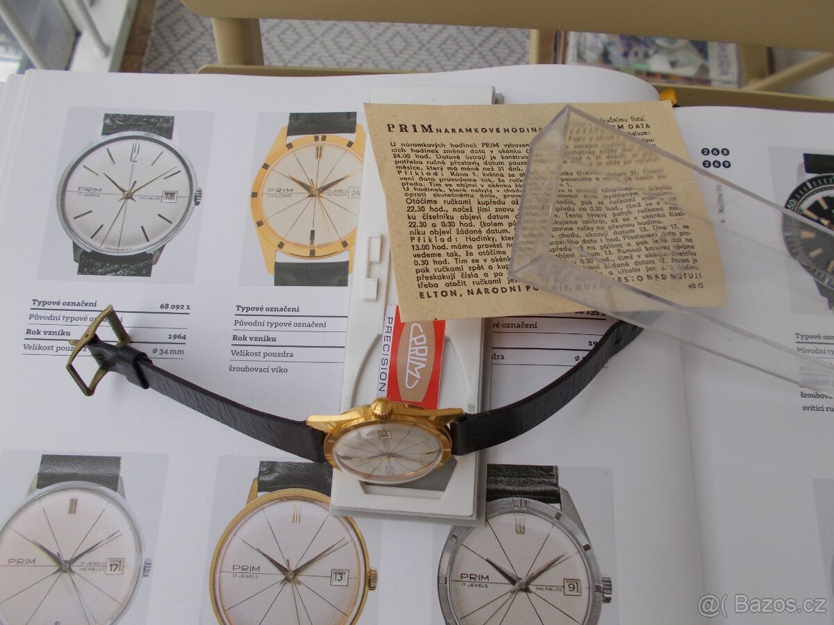 luxusni vyhledavane hodinky prim Diplomat rok 1967 funkcni - 6