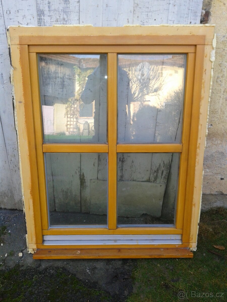 4 kusy - Dřevěné okno 99 x 124 cm - 6