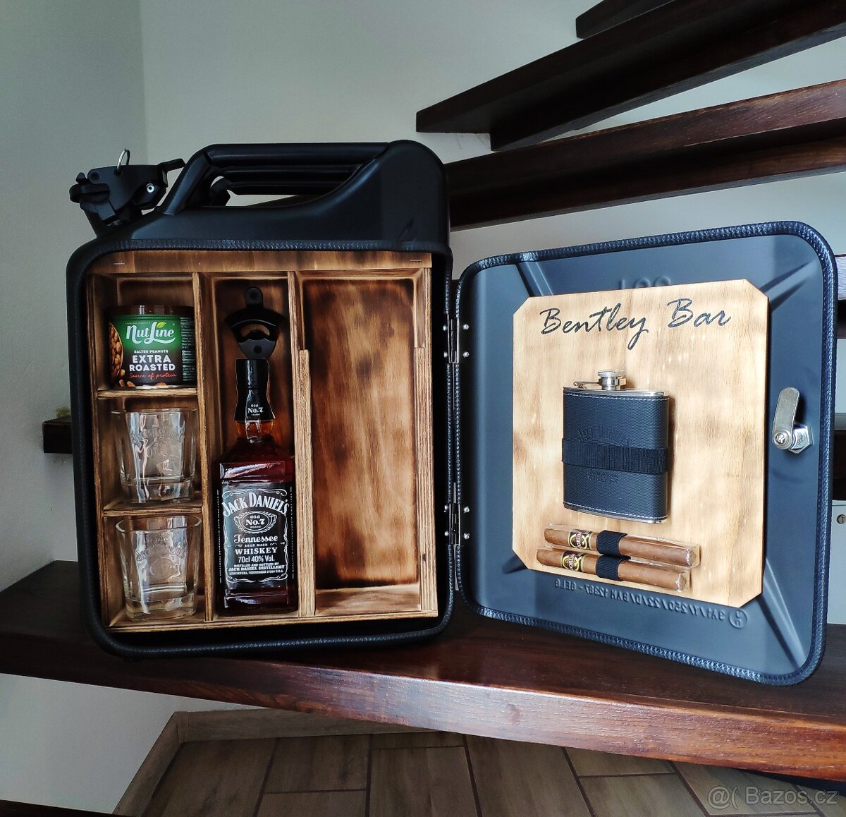 Kanister bar, minibar, kovová bandaska - 6