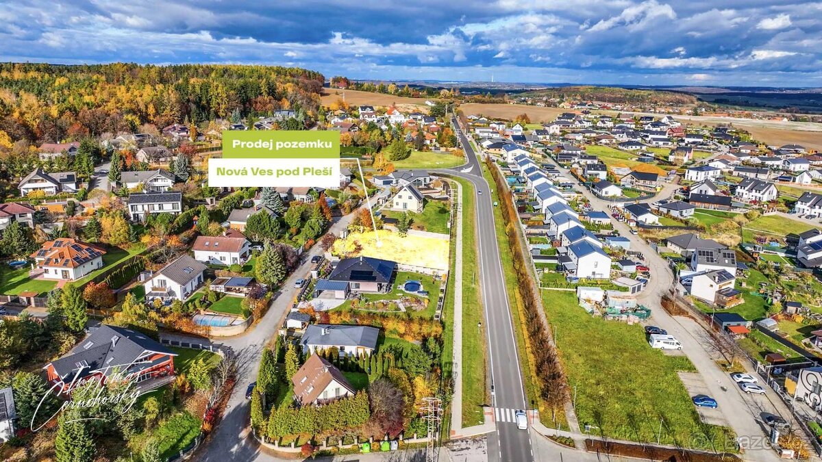 Kompletně zasíťovaný pozemek v Nové Vsi pod Pleší o výměře 1 - 6