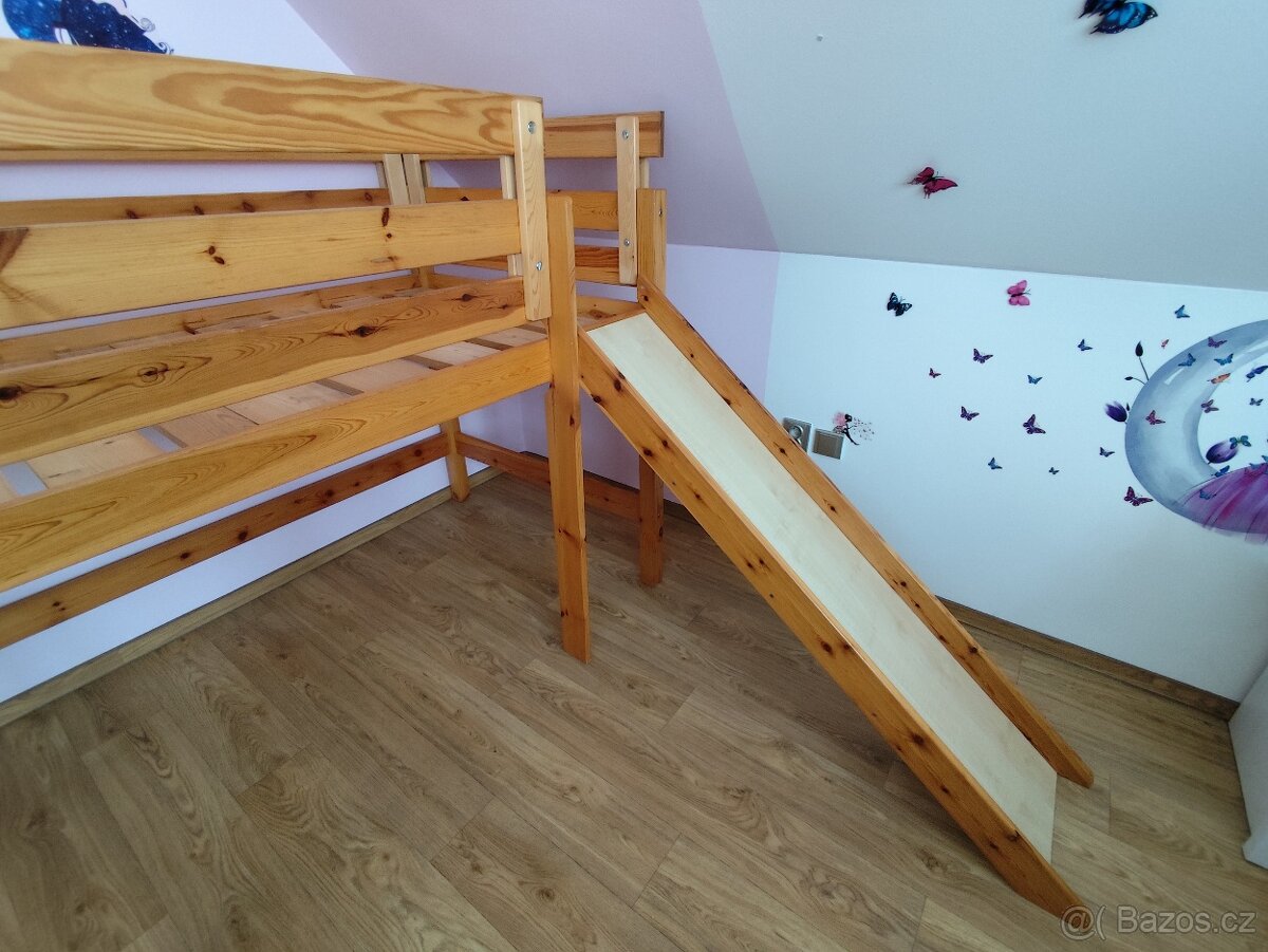 Vyvýšená postel se skluzavkou - 6