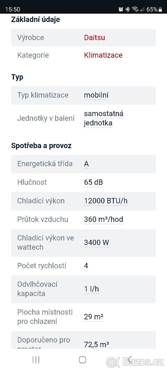 mobilní klimatizace Daitsu - 6