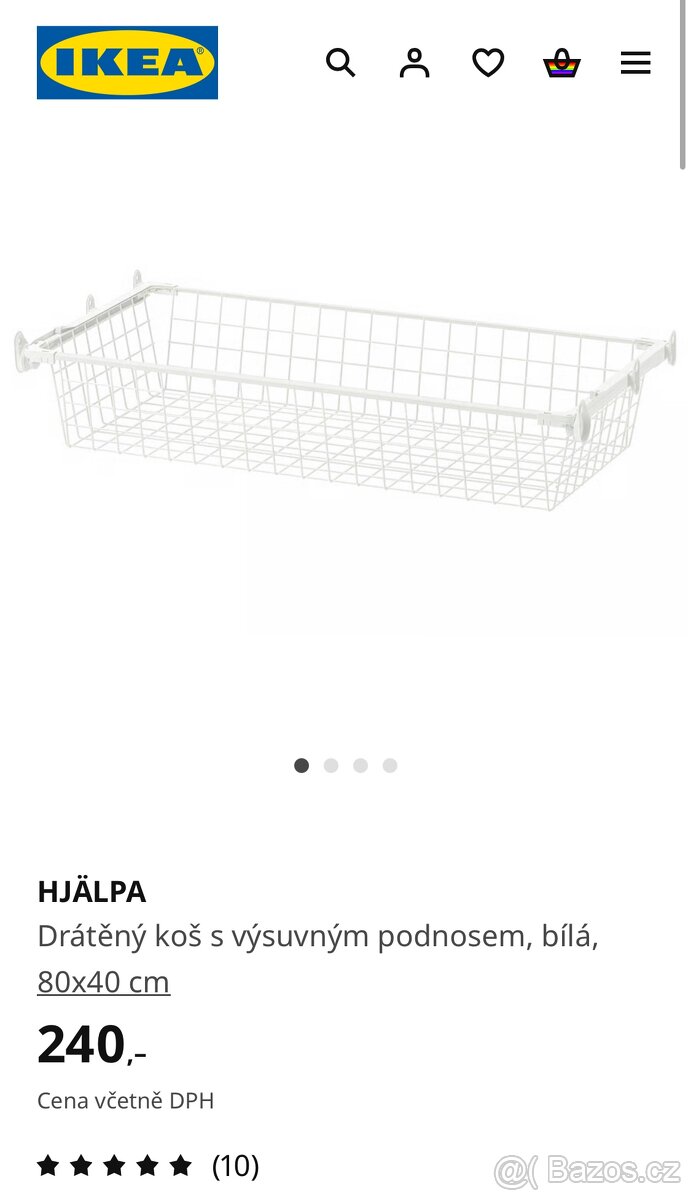 Šuplíkový organizér / PLATSA s drátěnými koši / komoda - 6