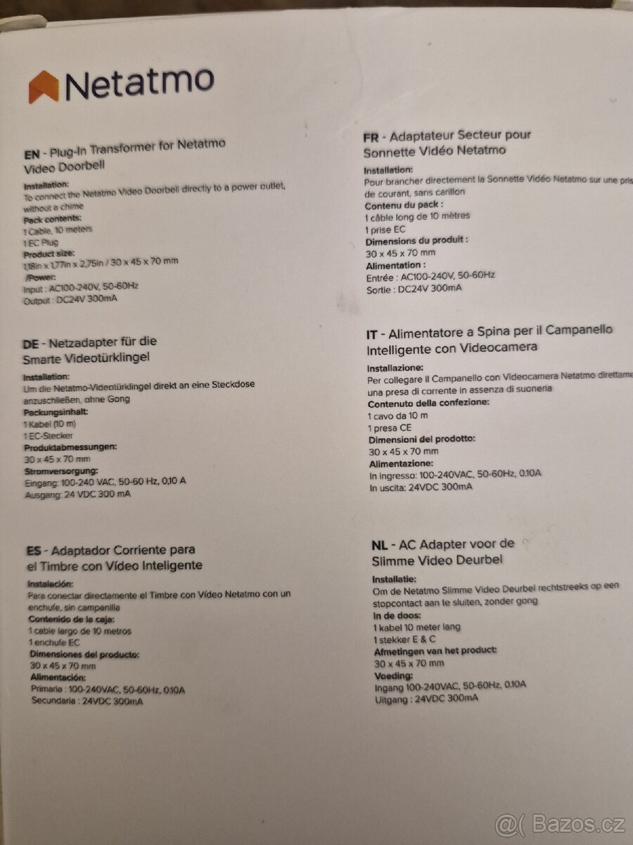 Netatmo Síťový adaptér pro zvonek. - 6