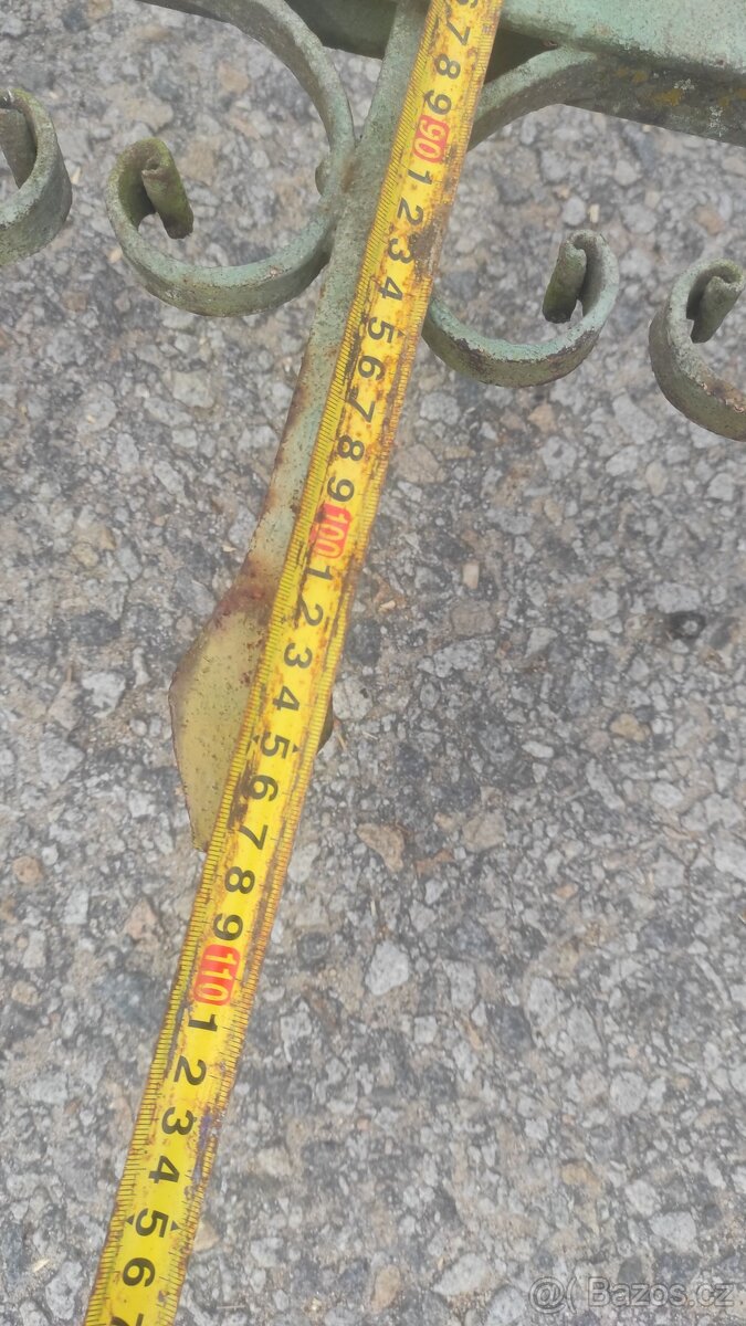 Starý železný plot, plotové dílce, 7,9 bm - 6