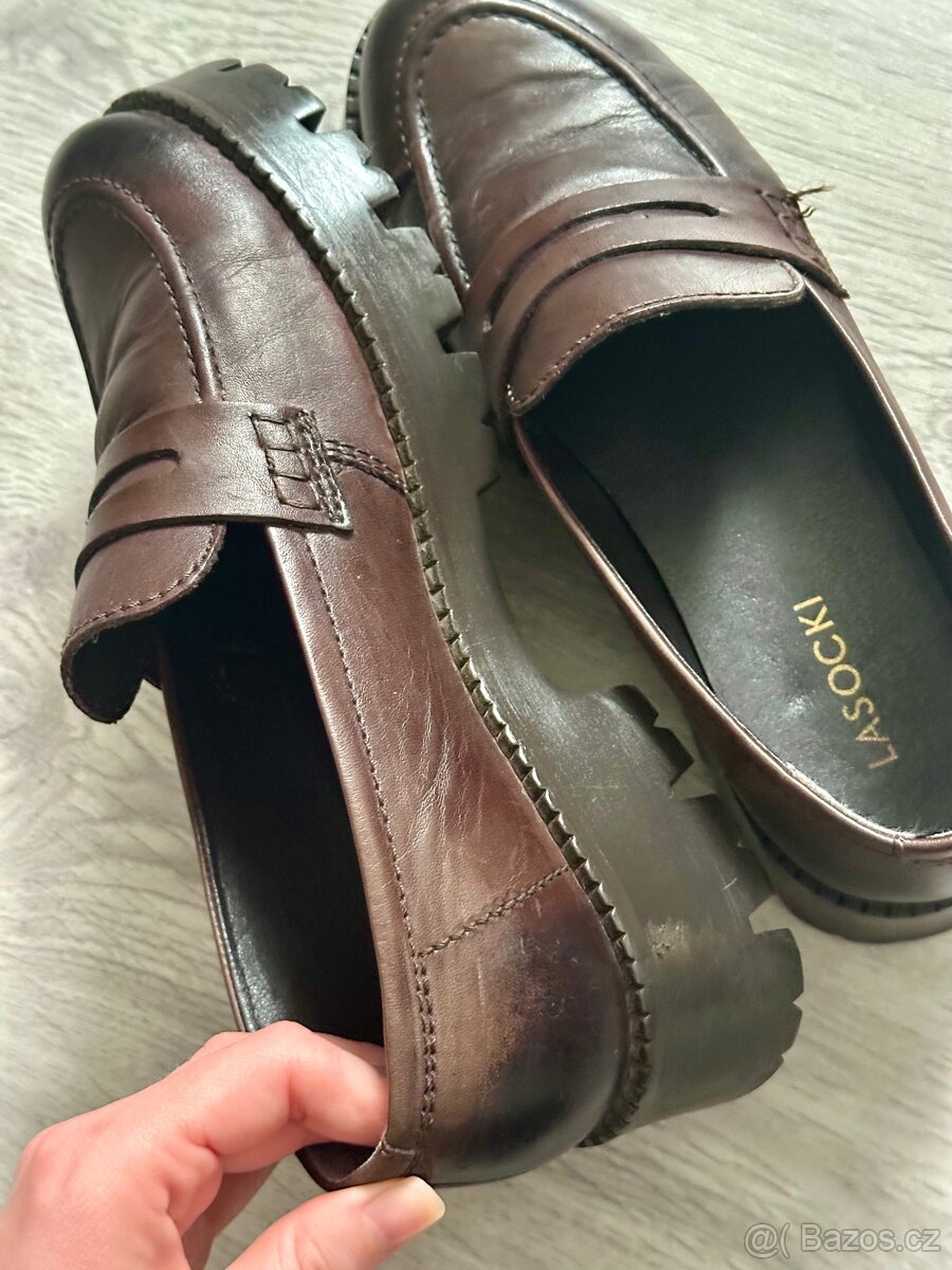 hnědé polobotky Lasocki, vel 37 - 6