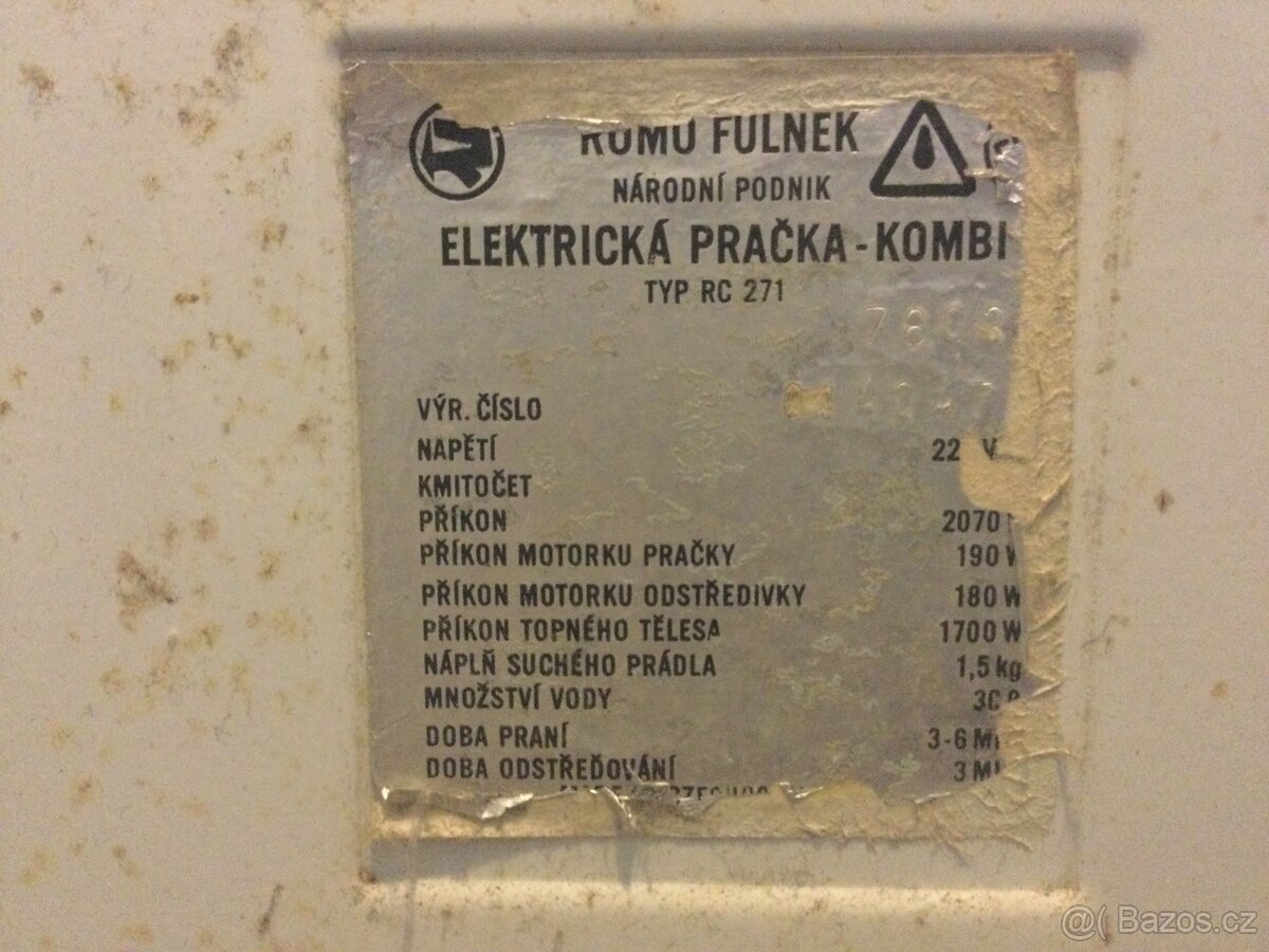 Romo pračka kombi RC 271 - 6