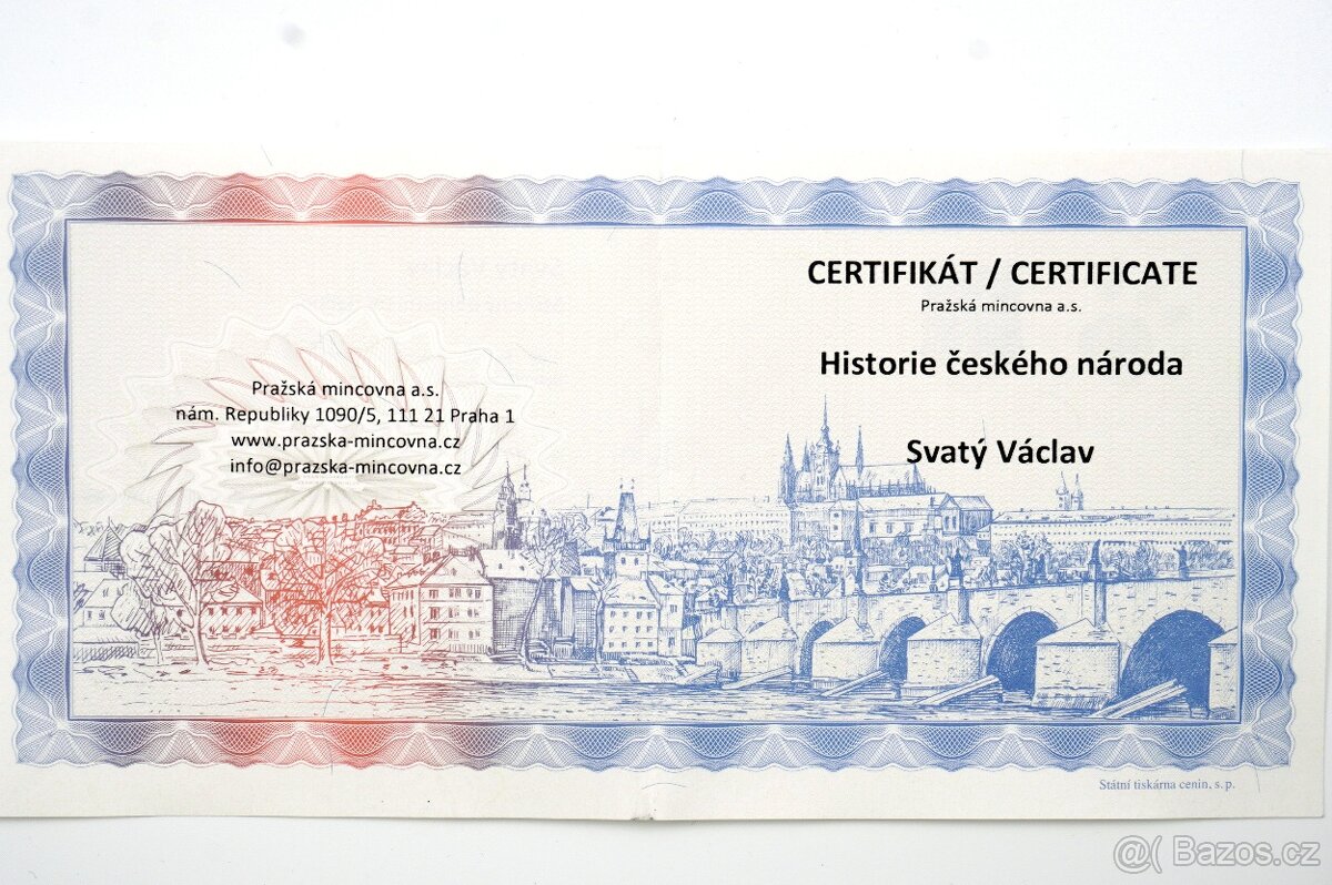 Stříbrná medaile Svatý Václav 50 mm Ag Proof - 6