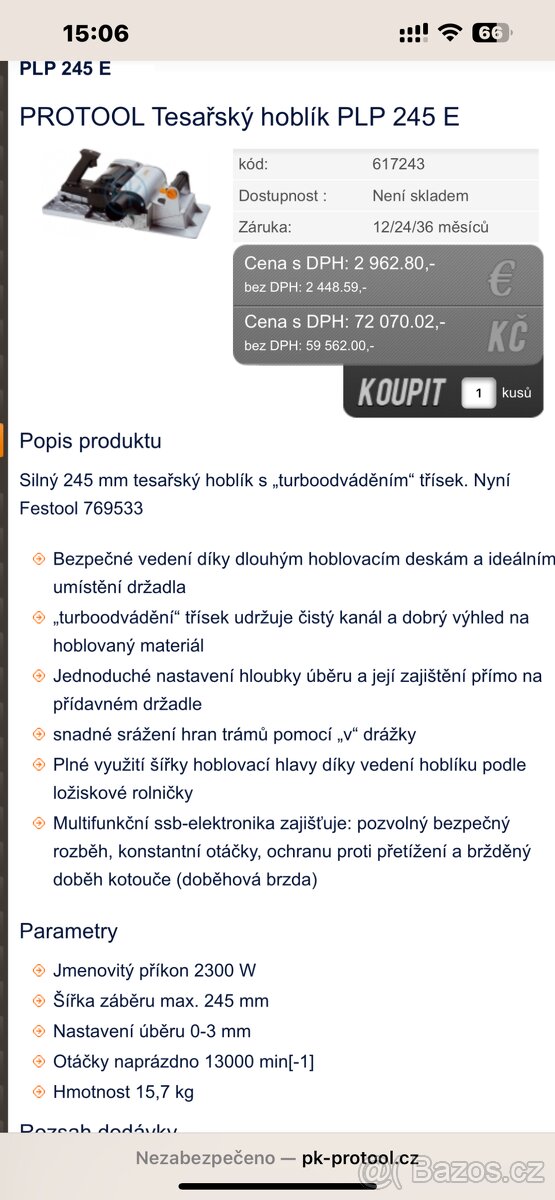 Protool PLP 245 E - 6