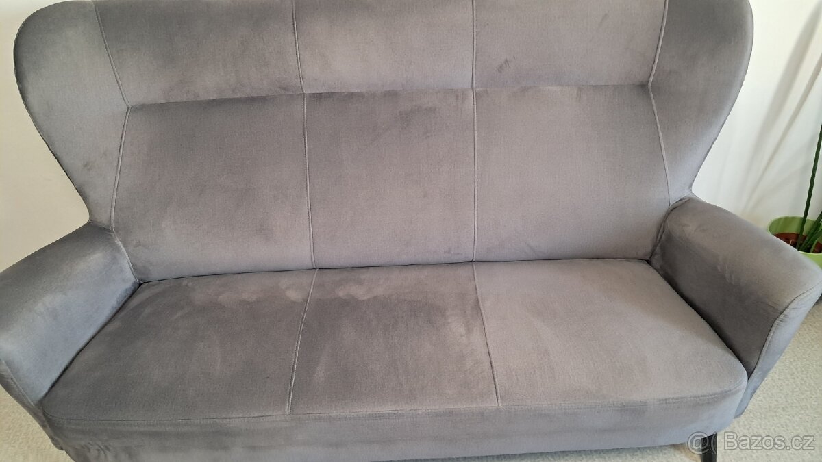 Troj sedak a křeslo šede barvi - 6