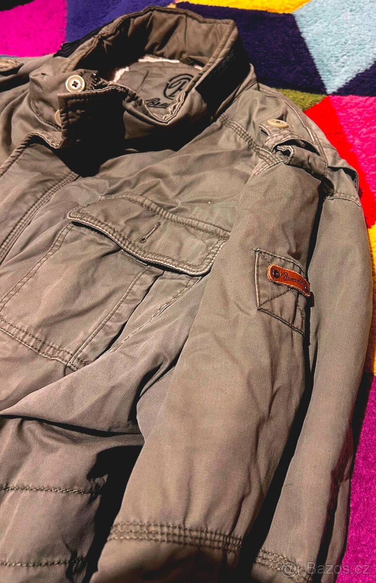 BRANDITT PÁNSKÁ STYLOVÁ KHAKI ZIMNÍ BUNDA S BERÁNKEM 3XL - 6