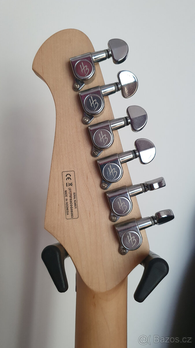 Zánovní elektrická kytara HB Fusion-III FR + snímače EMG - 6