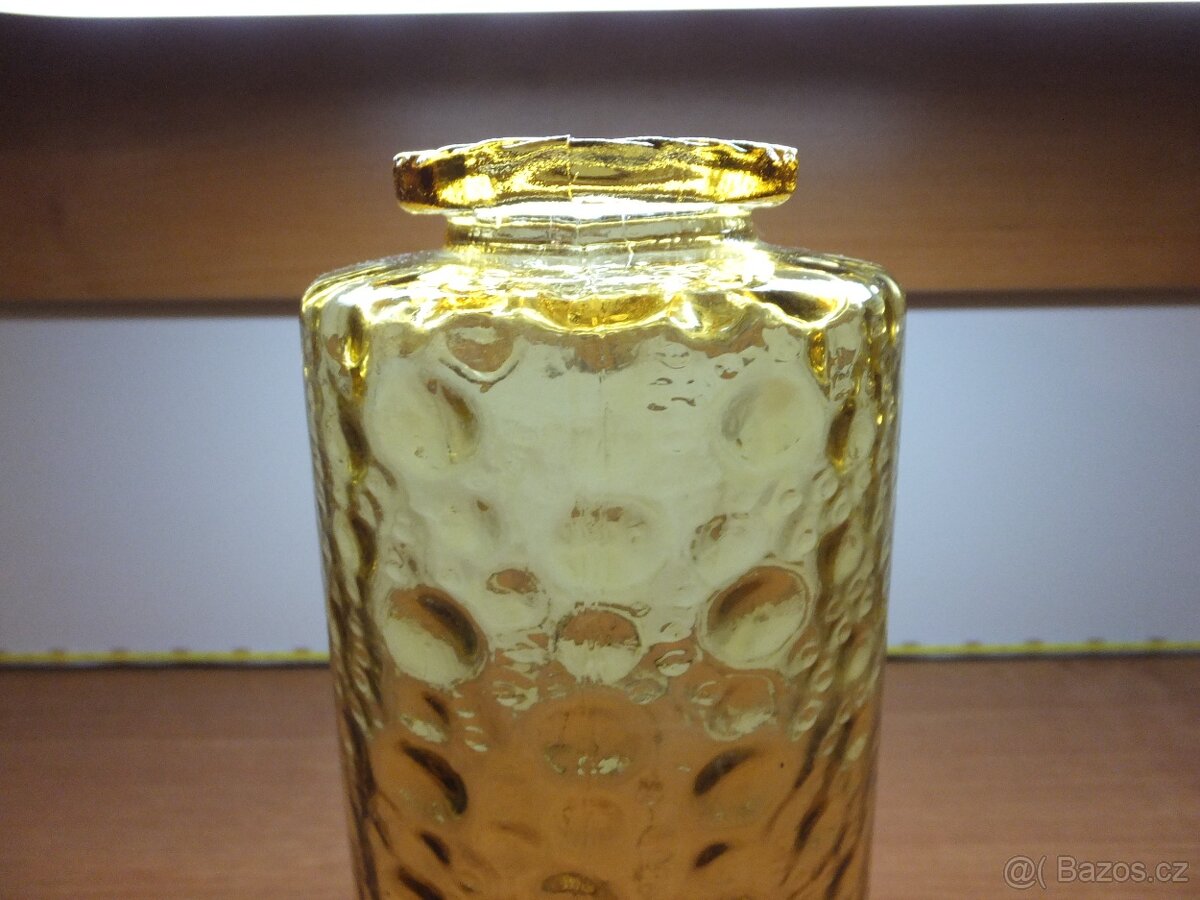 Retro ambrová pěkná velká váza. - 6