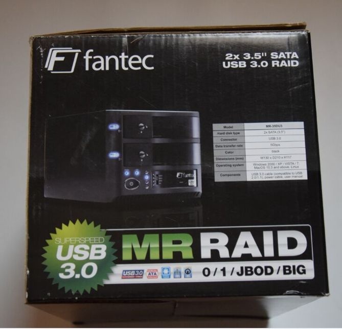 HDD externí box pro 2x 3,5´ SATA přes USB 3,0 - 6