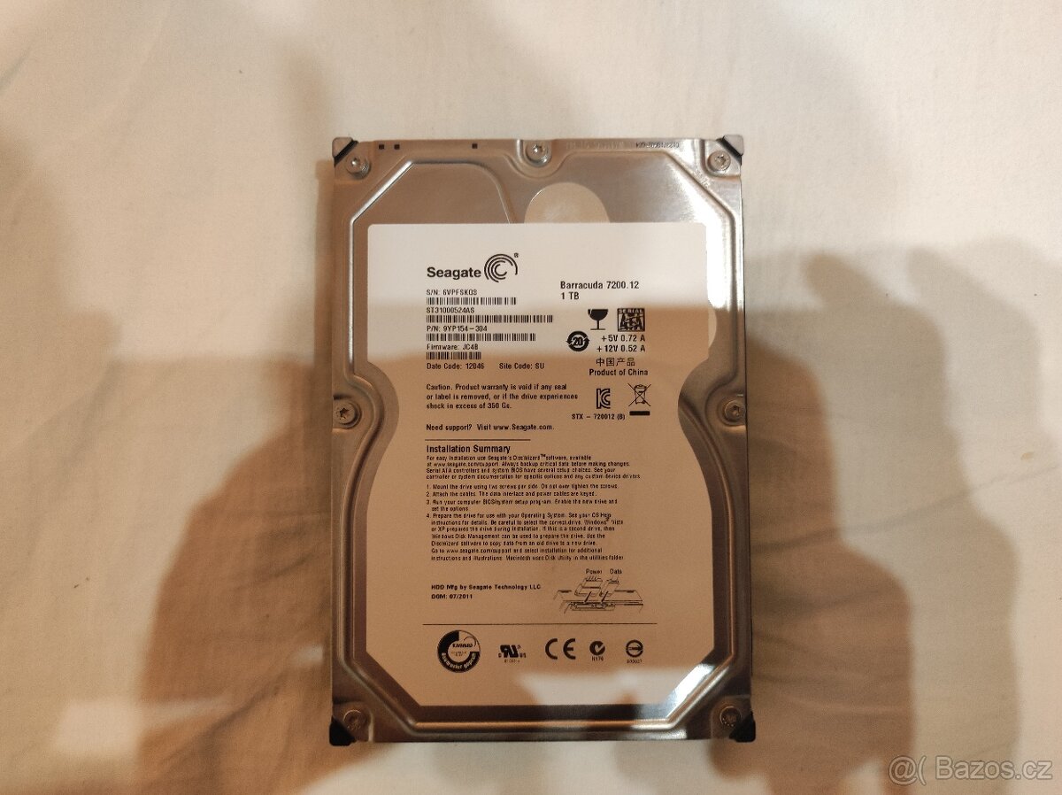 HDD 3,5" 1 TB SATA3 WD Blue & Seagate Barracuda - 6