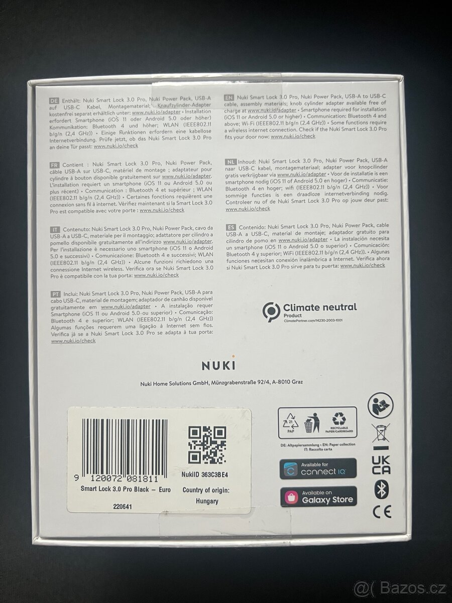 Prodám NUKI PRO, battery pack, WI-FI SMART LOCK - 6