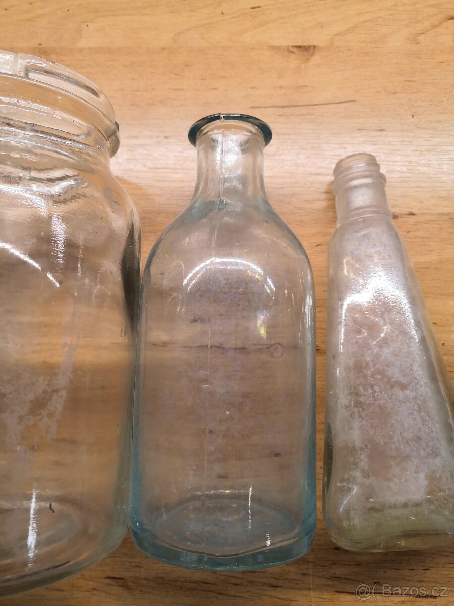 Starožitné lahve, lahvičky, flašky - 6