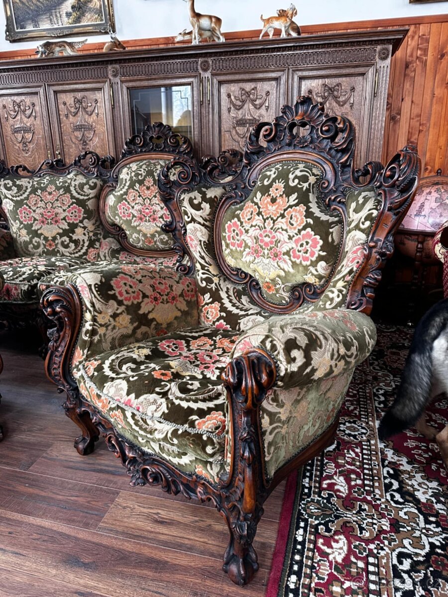 Italská sedací souprava 2 -barokní - 6