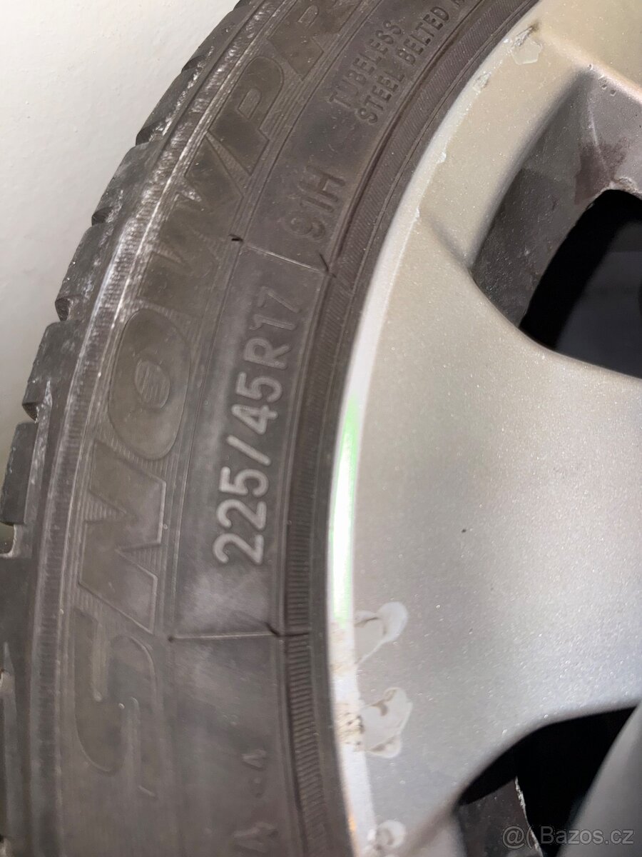 BMW originální ALU kola + zimní pneumatiky – 225/45 R17 - 6