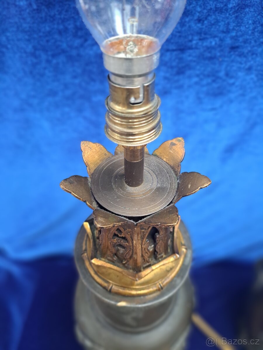 Dvě bronzové lampy - 6