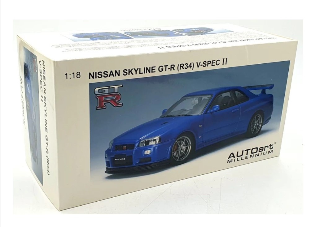 NISSAN Skyline GT-R R34 V-Spec II / AUTOart 1:18 DieCast - 6