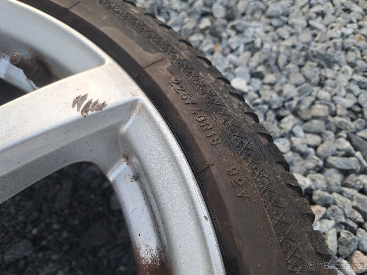 18'' Alu kola platin = 5x112 + zimní pneu 225/40 - 6
